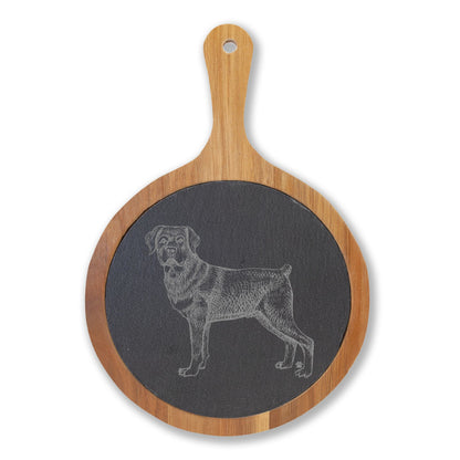 Rottweiler Engraved Charcuterie Board, Dog Lover Cheese Board & Serving Platter