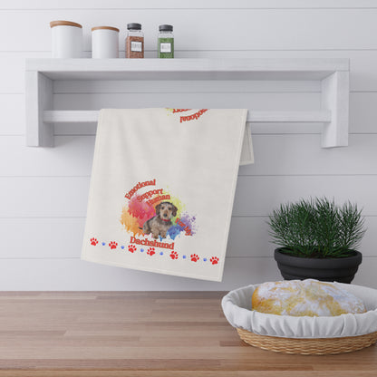 Emotional Support Human for my Dachshund, Wire Haired, Tea Towel