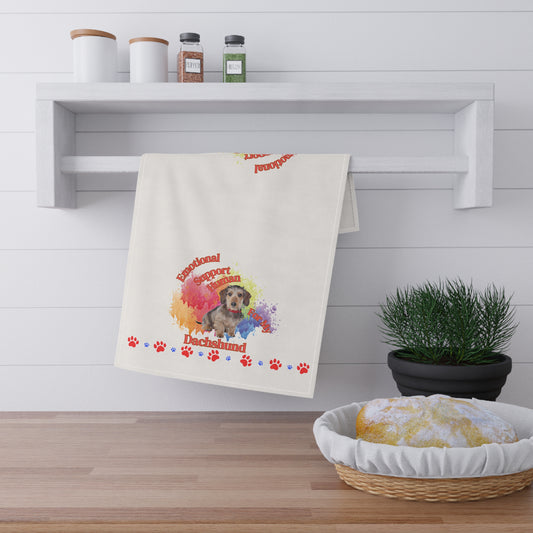Emotional Support Human for my Dachshund, Wire Haired, Tea Towel