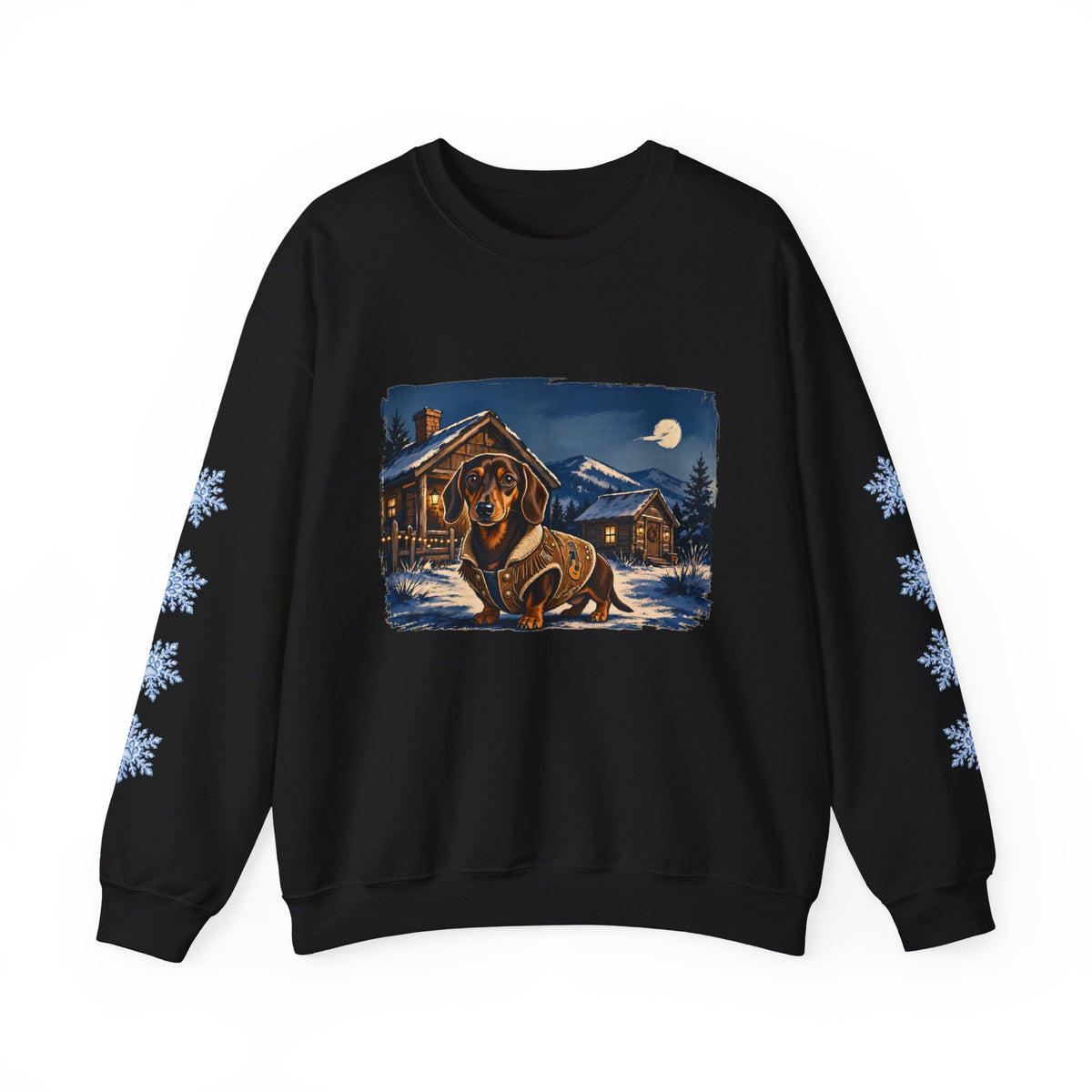 Smooth Coat Dachshund Smoky Mountain Christmas Sweatshirt