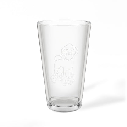 Standard Poodle Engraved Pint Glass