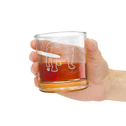 Engraved Bulldog Pint Glass - 16 oz Etched Beer Glass