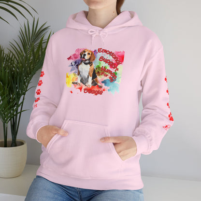 Cozy Emotional Support Human Hoodie for Beagle, Dog lovers comfort wear