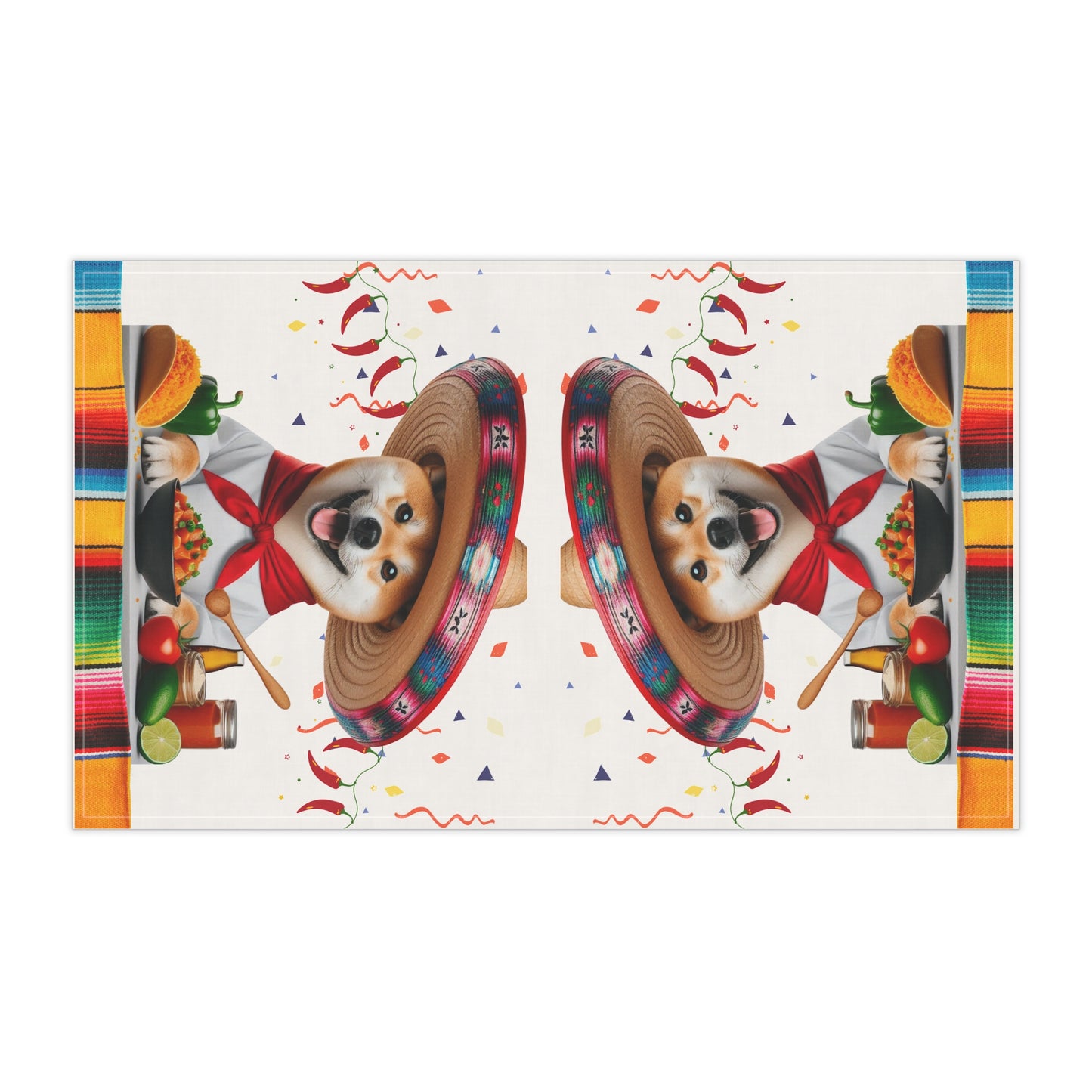 Shiba Inu Fiesta Tea towel