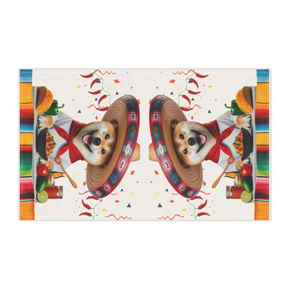 Shiba Inu Fiesta Tea towel