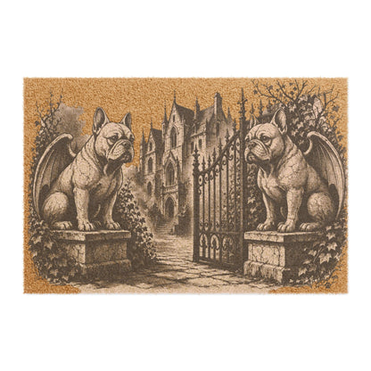 French Bulldog Gargoyle Angel Gothic Protector Welcome Mat