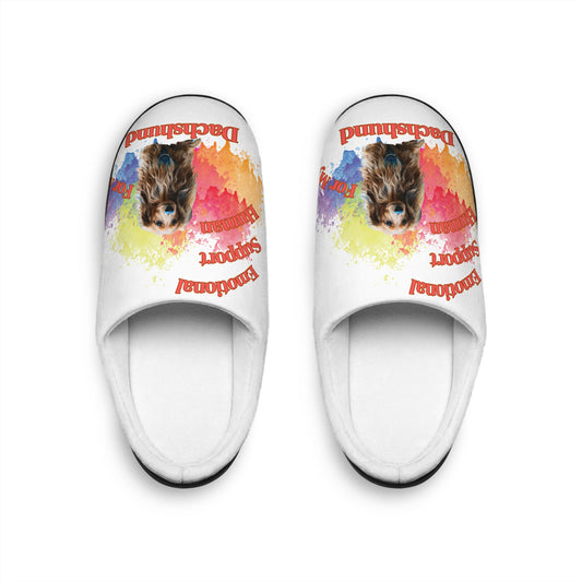 Emotional Support Human for my long haired Dachshund slippers