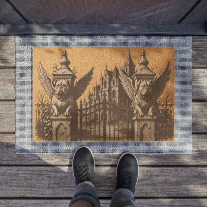 American Bulldog Gargoyle Angel Gothic Protector Welcome Mat