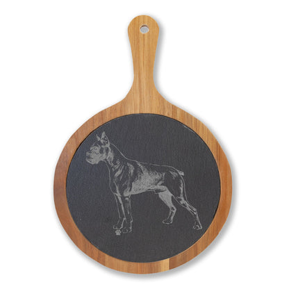 Boxer Engraved Charcuterie Board, Dog Lover Cheese Board & Serving Platter