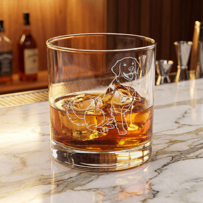 Golden Retriever Engraved Whiskey Glass
