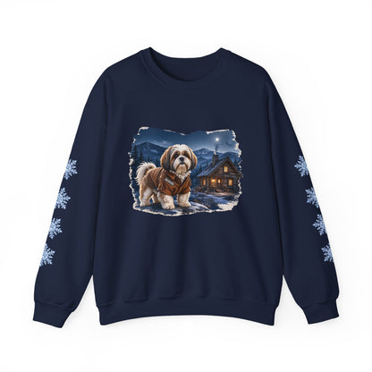 Shih Tzu Smoky Mountain Christmas Sweatshirt