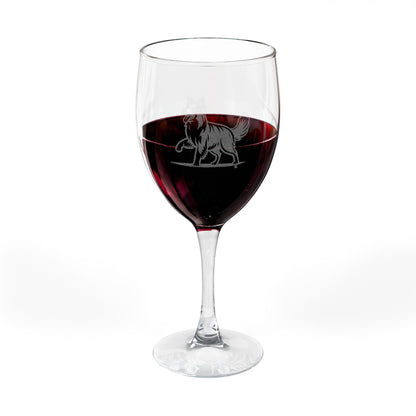 Border Collie Engraved Wine Glass