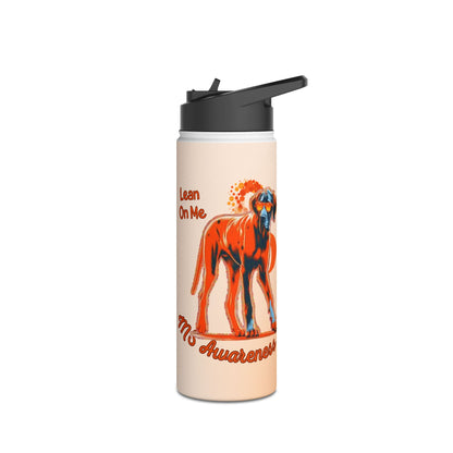 Great Dane "Lean on Me" MS Awareness Stainless Steel Water Bottle