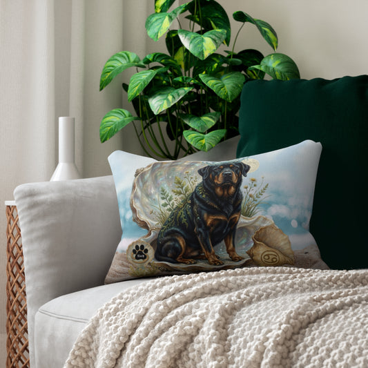 Cancer Zodiac Rottweiler Elements Text-Free Premium Lumbar Pillow