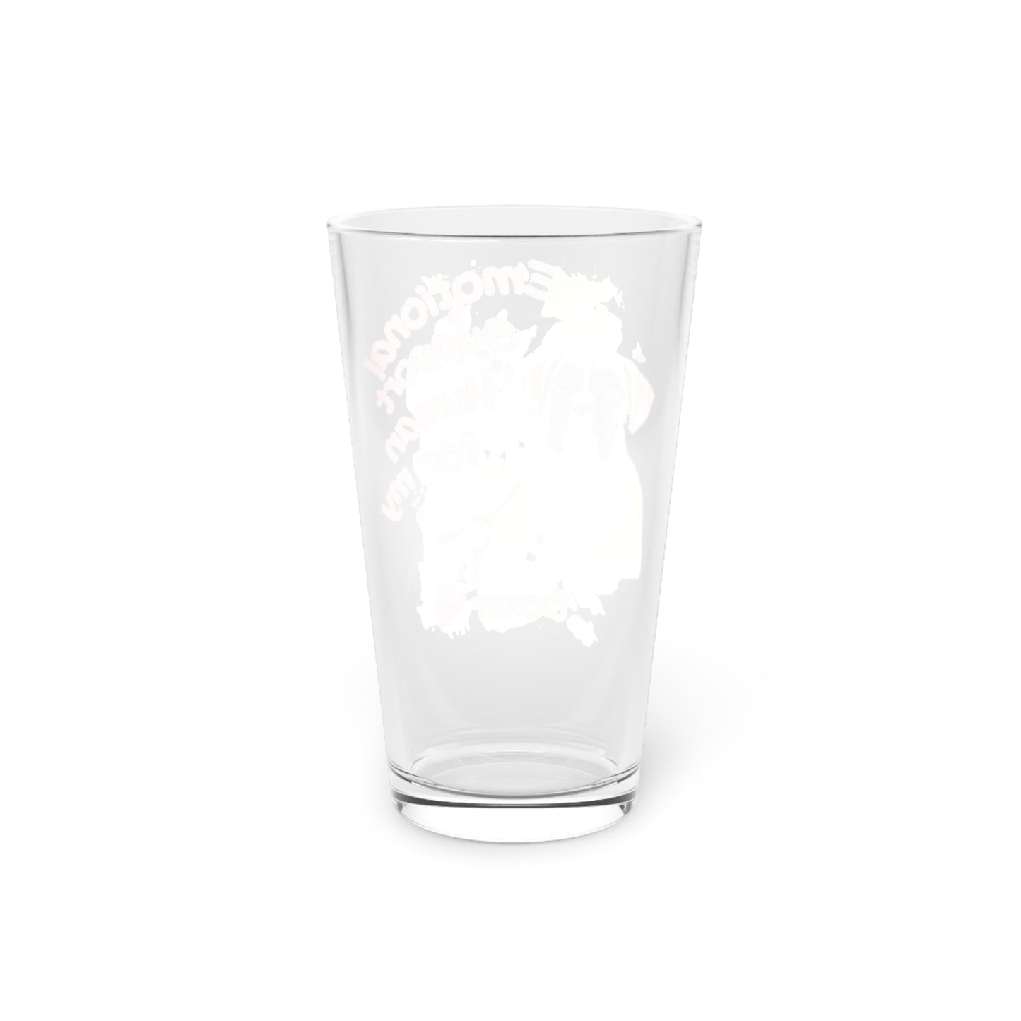 Emotional Support Human for my Boxer Clear Pint Glass