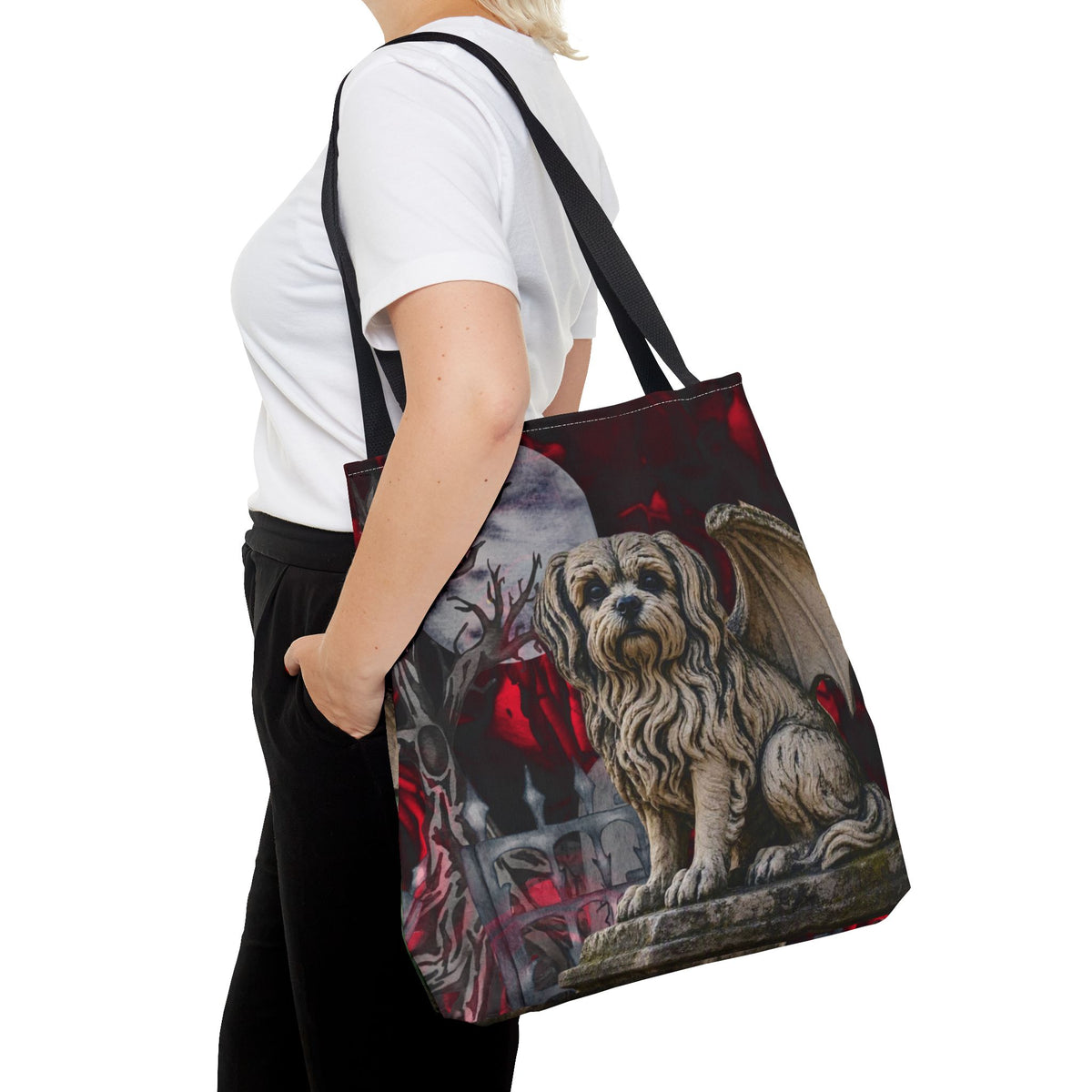 Maltese Angelic Gargoyle Protector Tote Bag