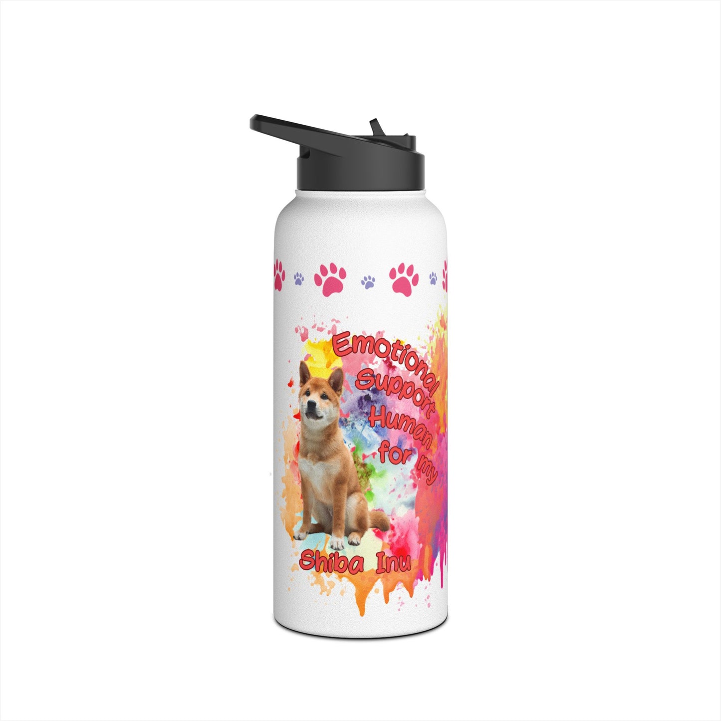 Emotional Support Human for my Shiba Inu Water Bottle