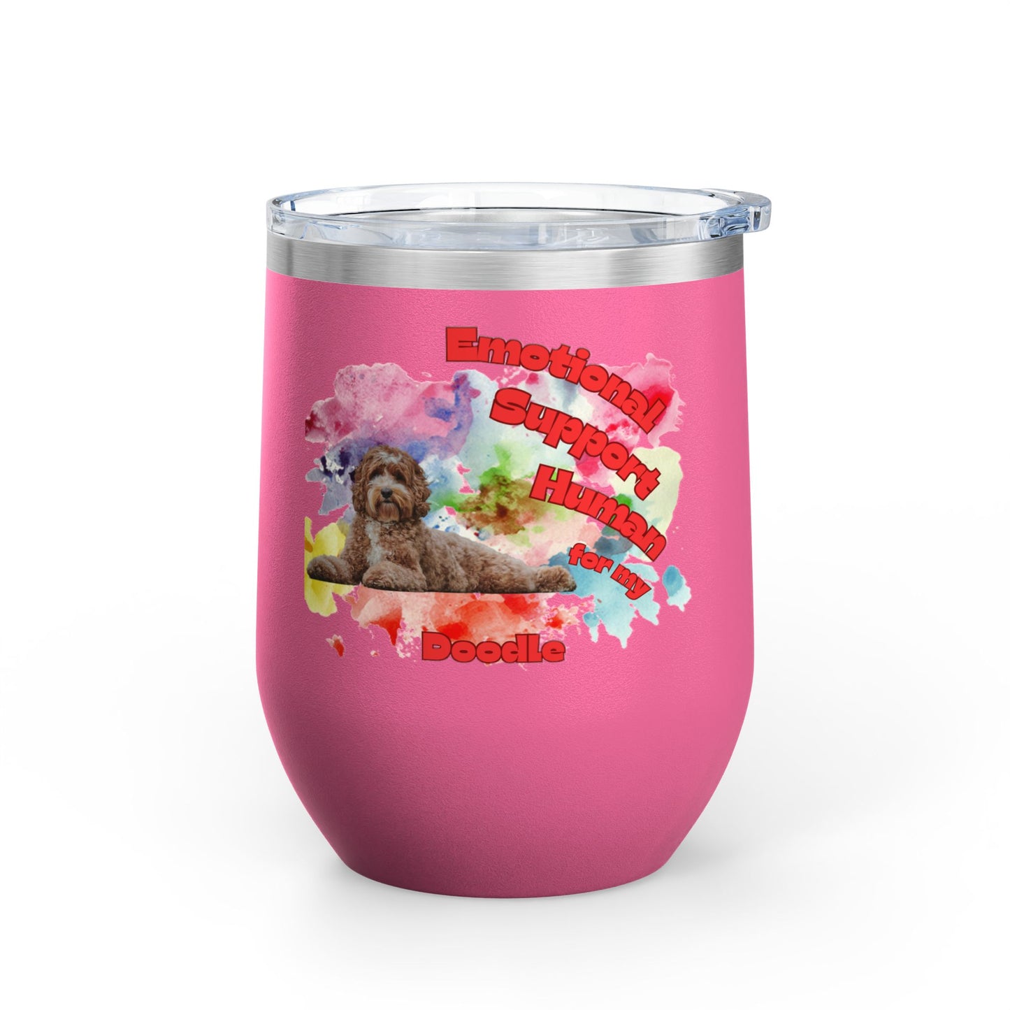Emotional Support Human for my Doodle dog Wine Chiller