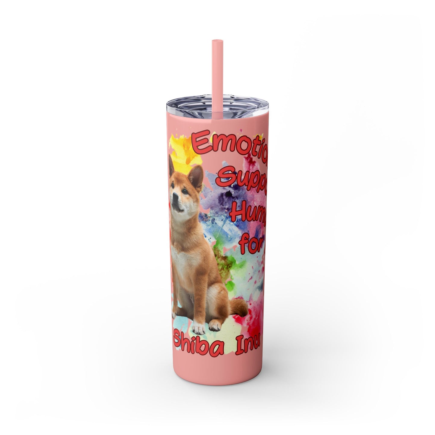 Emotional Support Human for my Shiba Inu Skinny Tumbler