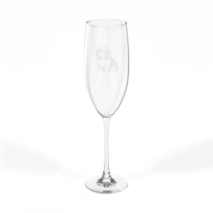 Shih Tzu Engraved Champagne Flute