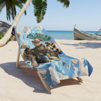 Libra Shih Tzu Warrior Beach Towel