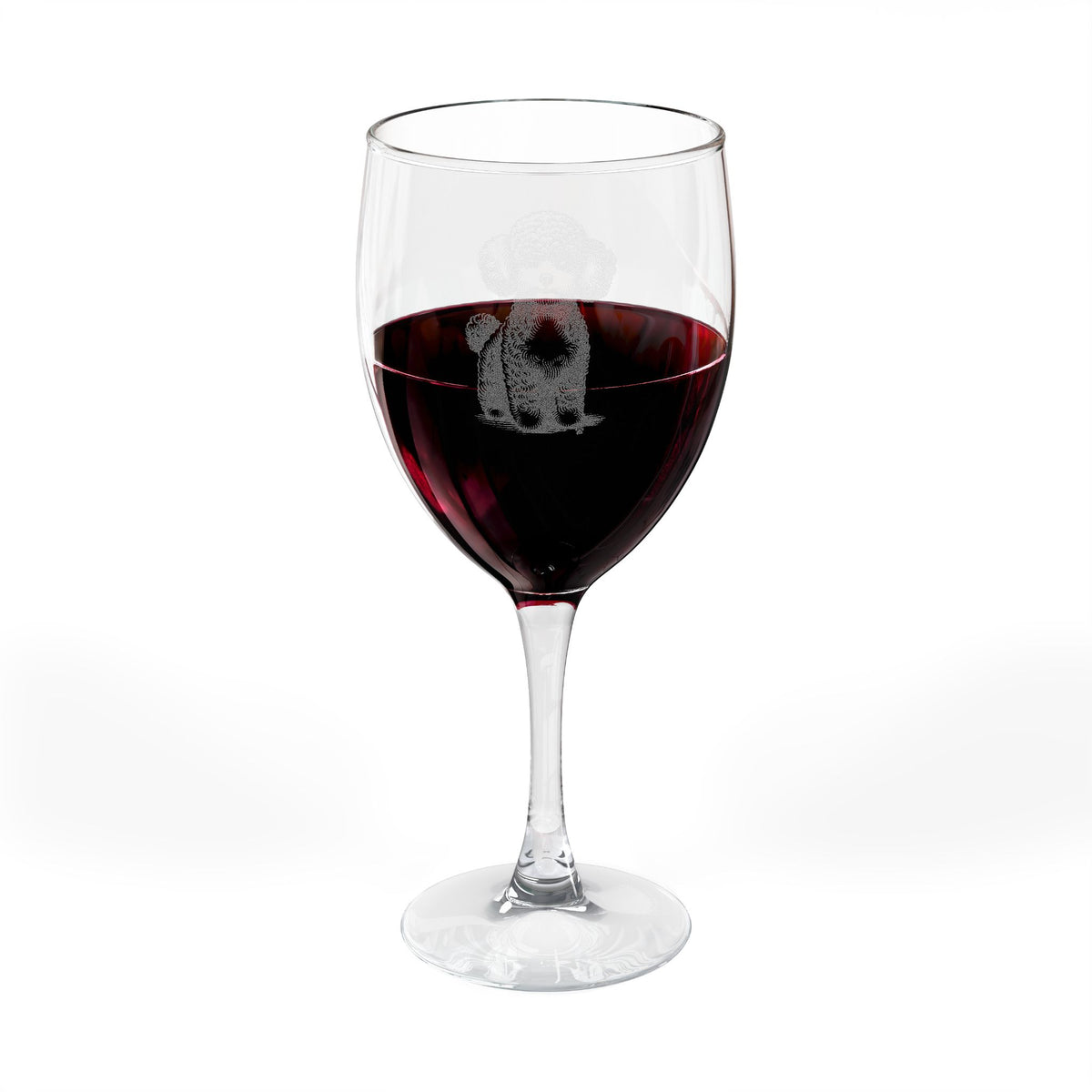 Toy Poodle Engraved Wine Glass