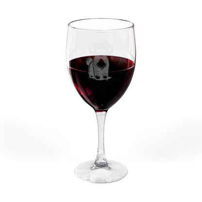 Toy Poodle Engraved Wine Glass