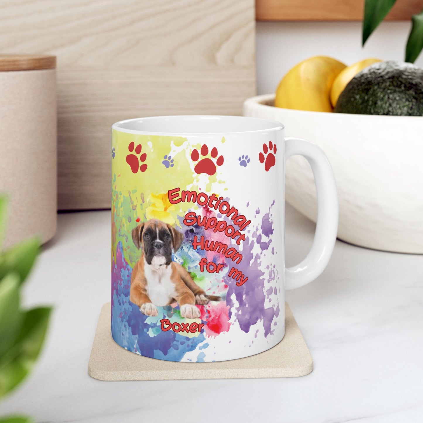 Emotional Support Human for my Boxer Coffee Mug