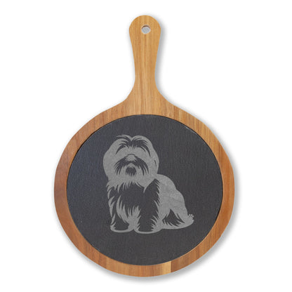 Shih Tzu Engraved Charcuterie Board, Dog Lover Cheese Board & Serving Platter