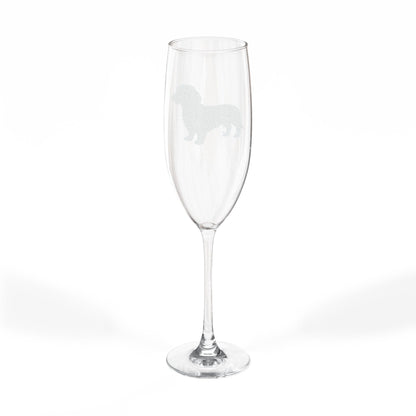 Dachshund Wire Hair Engraved Champagne Flute