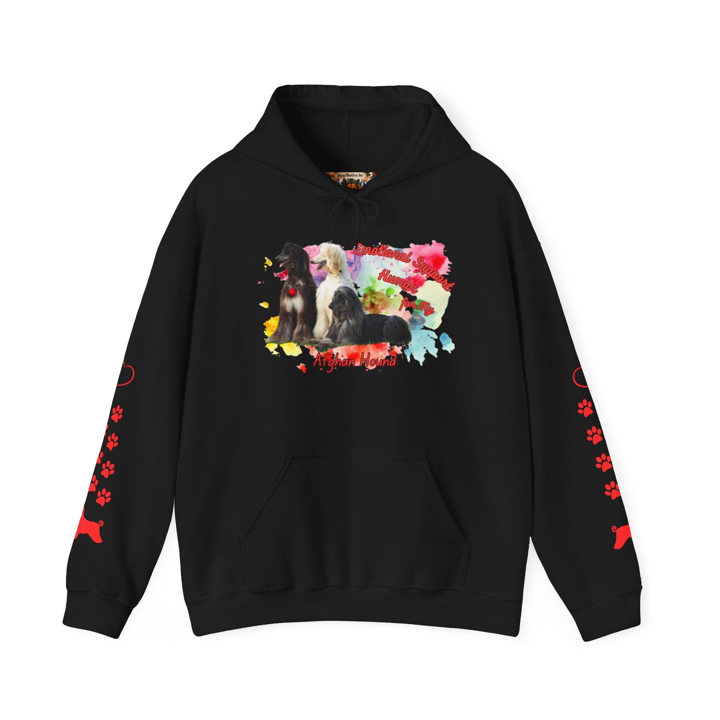 Afghan Hound Emotional Support Human Hooded Sweatshirt