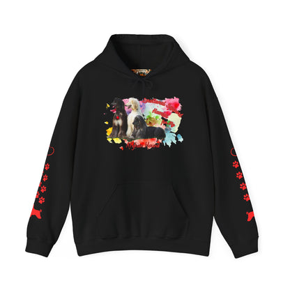 Afghan Hound Emotional Support Human Hooded Sweatshirt