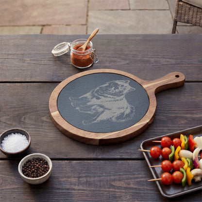 Siberian Husky Engraved Charcuterie Board, Dog Lover Cheese Board & Serving Platter