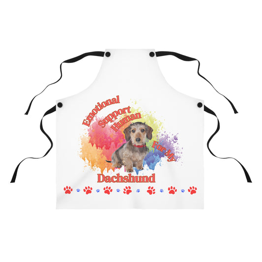 Emotional Support Human for my Dachshund, Wire Haired, Apron