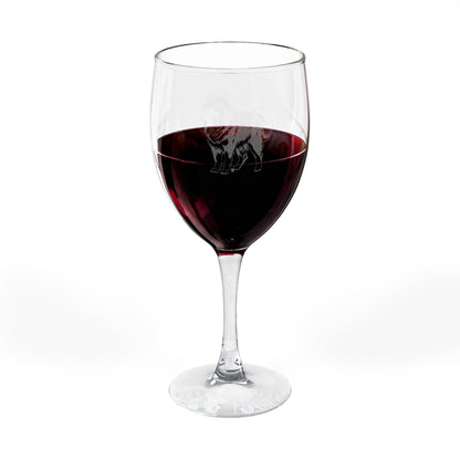 Siberian Husky Engraved Wine Glass