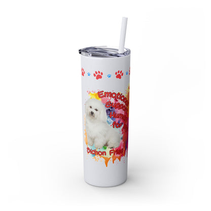 Emotional Support Human for my Bichon Frise Skinny Tumbler