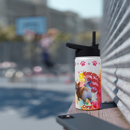Emotional Support Human for my Corgi Sports Water Bottle
