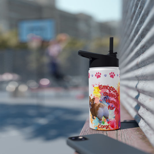 Emotional Support Human for my Corgi Sports Water Bottle