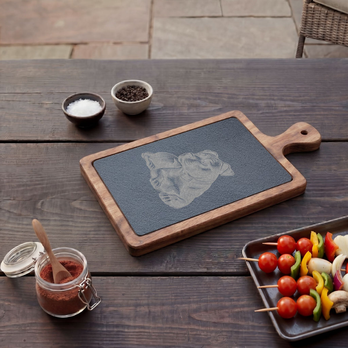 Pitbull Engraved Charcuterie Board, Dog Lover Cheese Board & Serving Platter