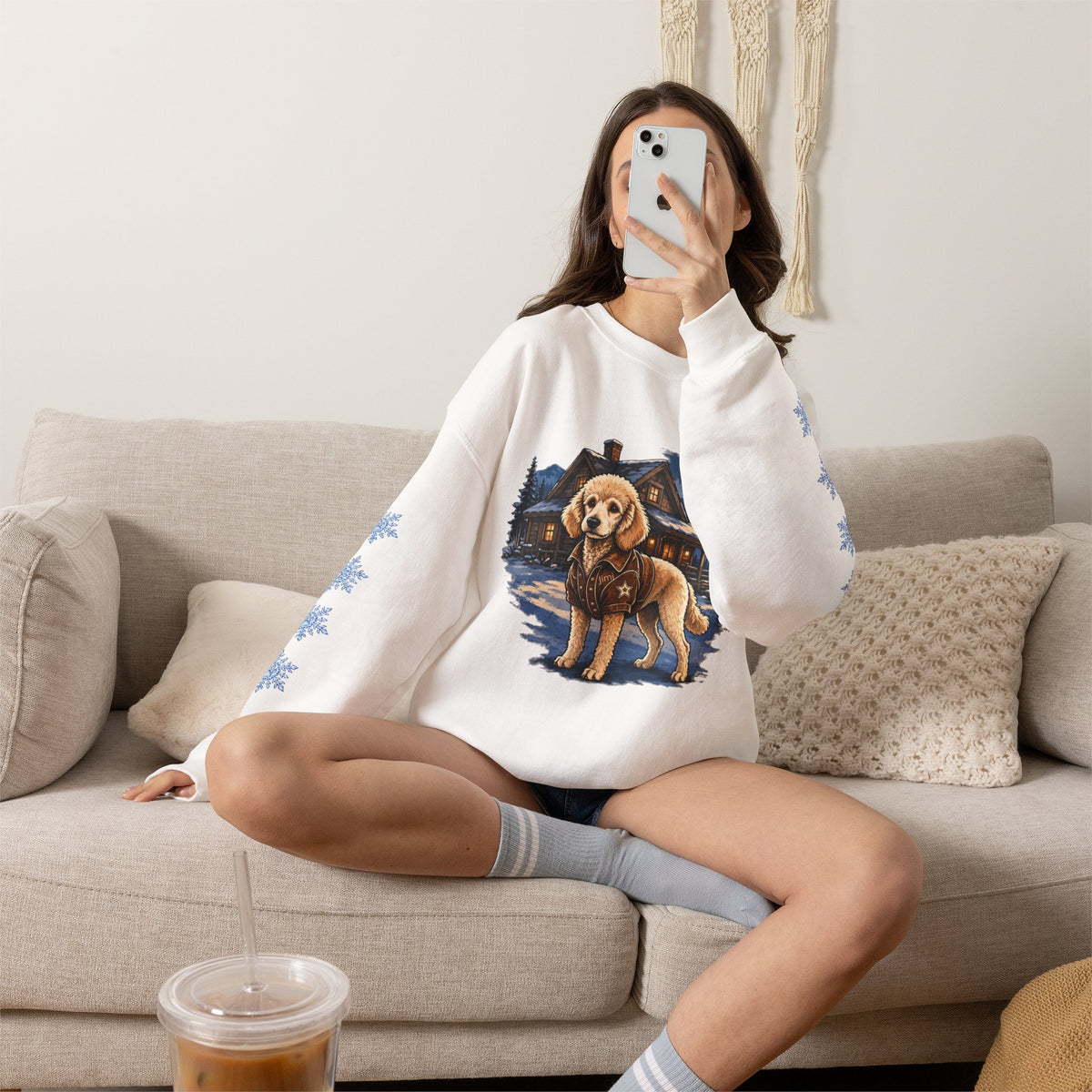 Standard Poodle Smoky Mountain Christmas Sweatshirt