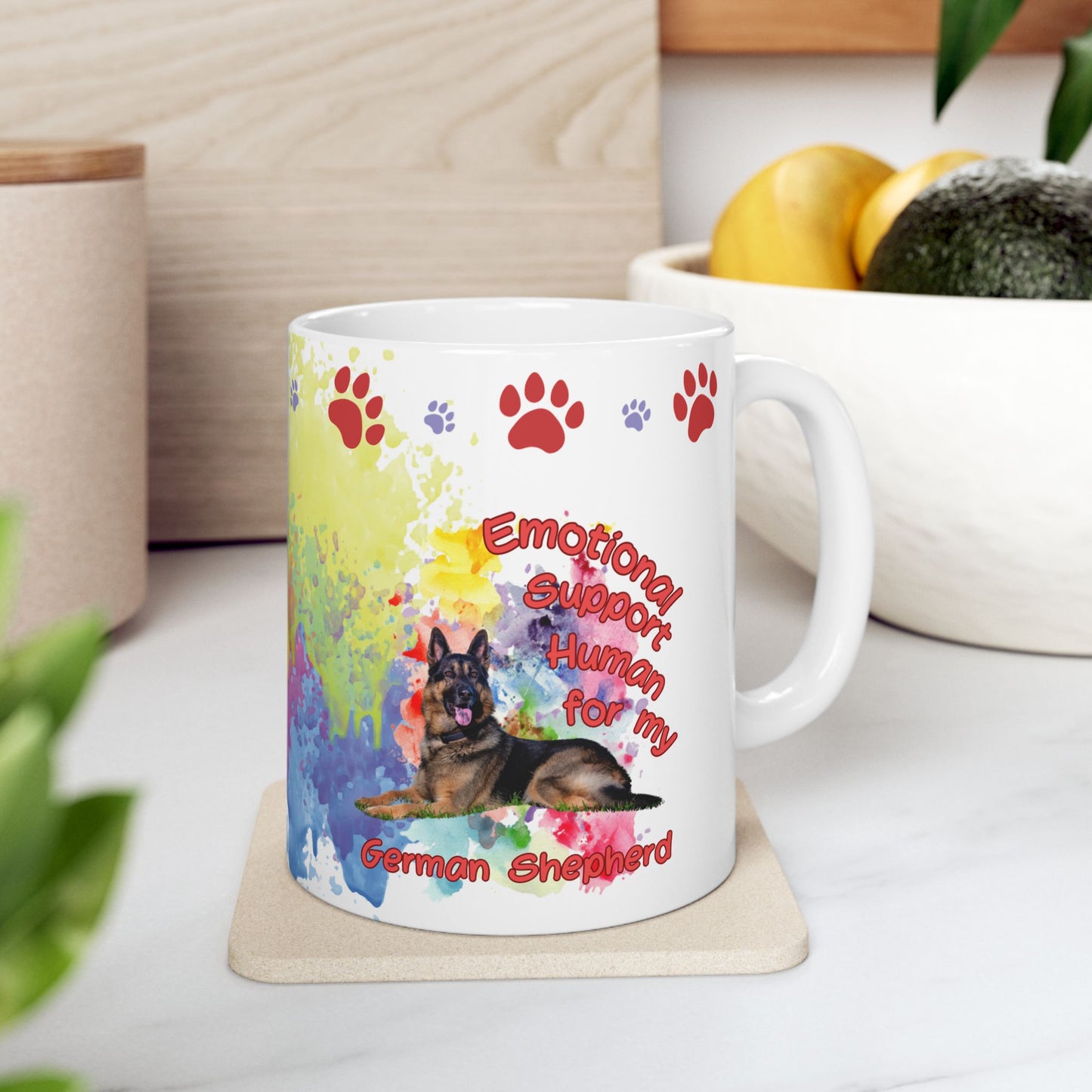 Emotional Support Human for my German Shepherd Coffee Mug