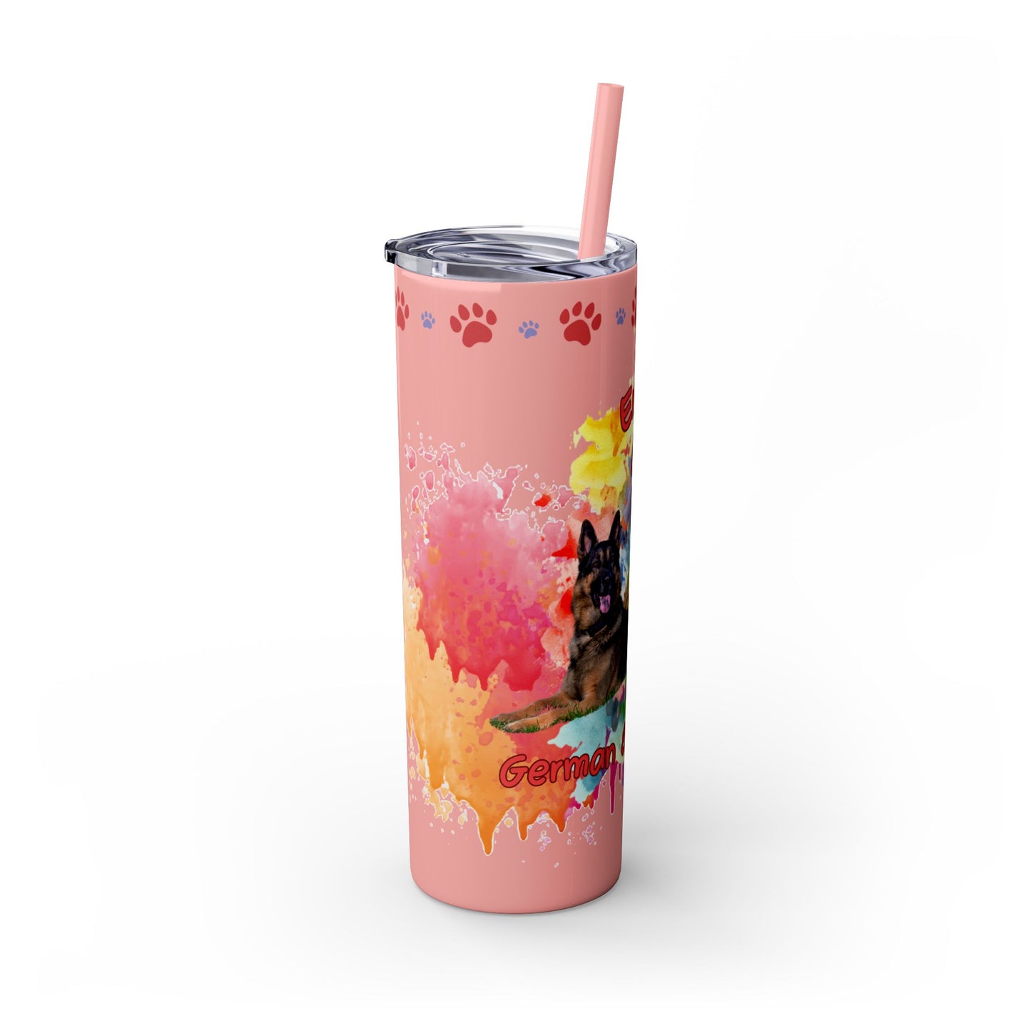 Emotional Support Human for my German Shepherd Skinny Tumbler