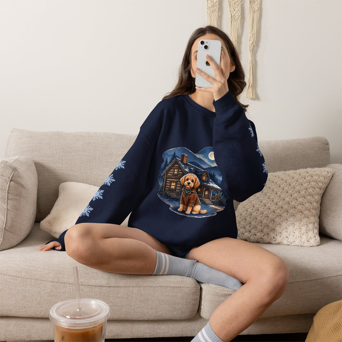 Doodle Dog Smoky Mountain Christmas Sweatshirt