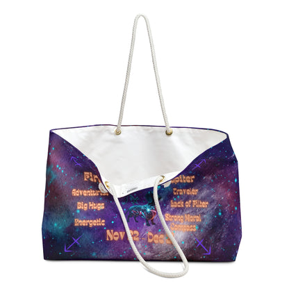 Celestial Zodiac Sagitarius as Dachshund Weekender Bag - Dog Breed Zodiac