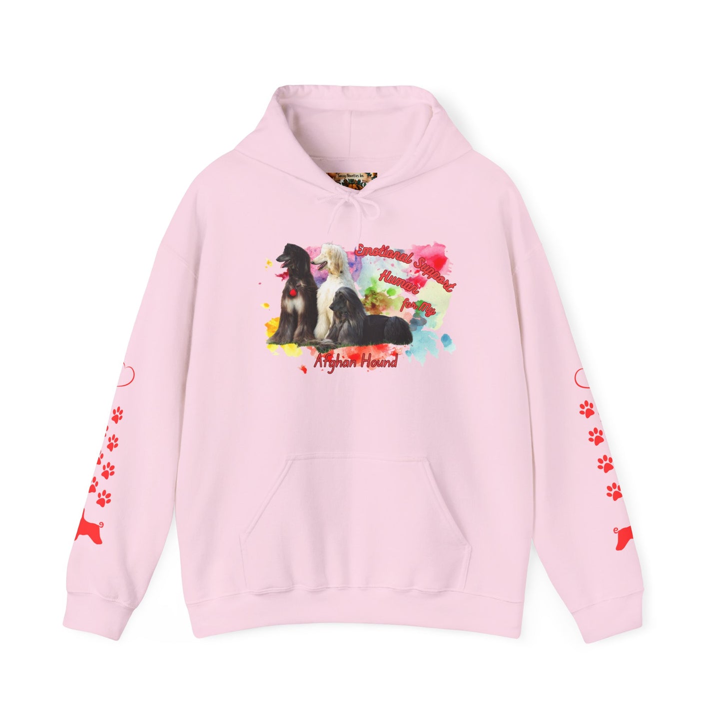Afghan Hound Emotional Support Human Hooded Sweatshirt