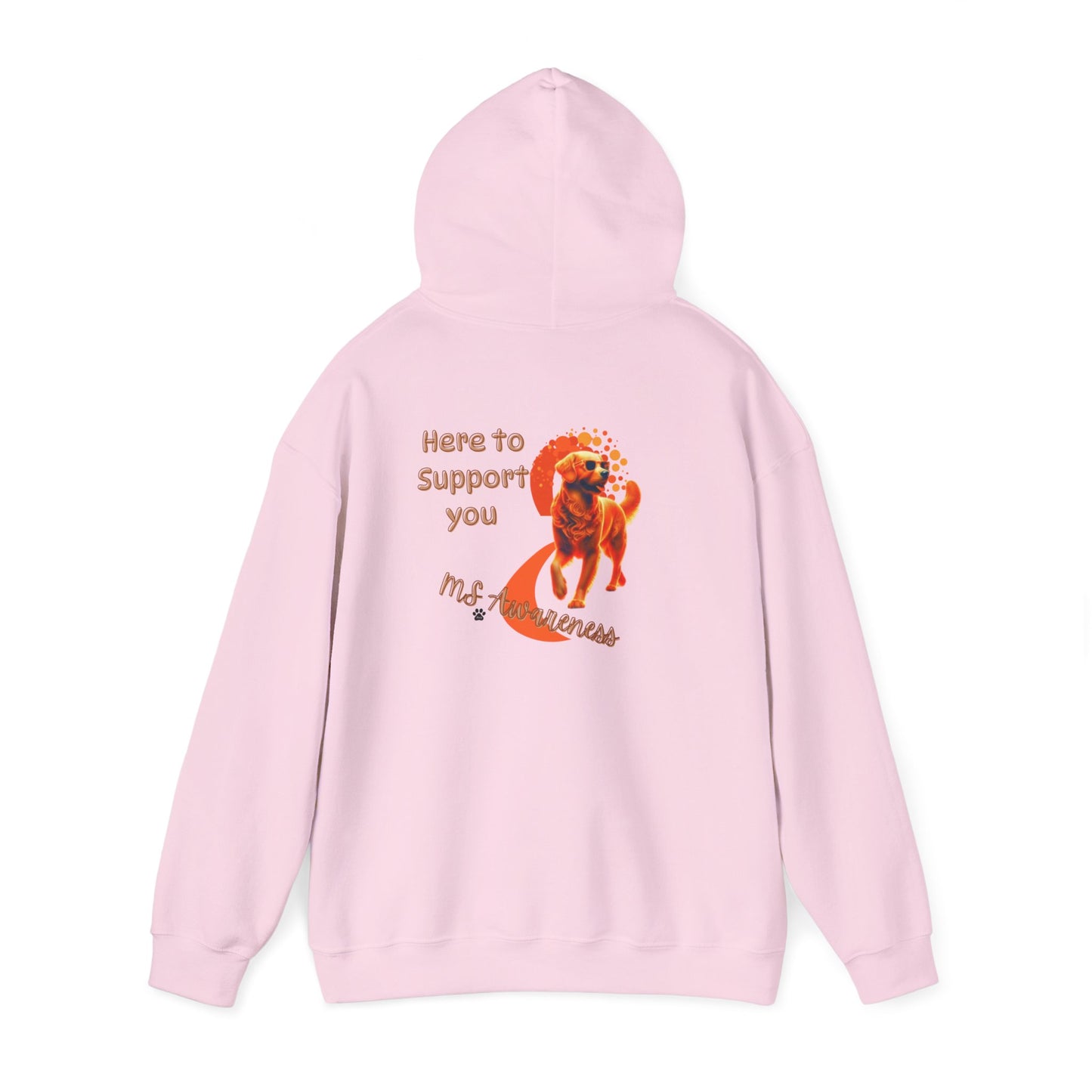 Golden Retriever "Here to Support You" MS Awareness Hoodie