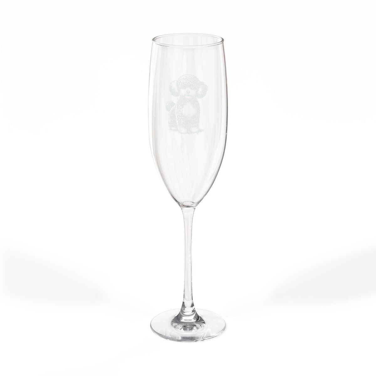 Toy Poodle Engraved Champagne Flute