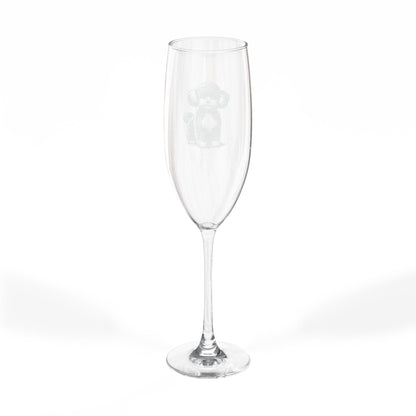 Toy Poodle Engraved Champagne Flute