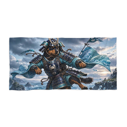 Cancer Rottweiler Warrior Beach Towel