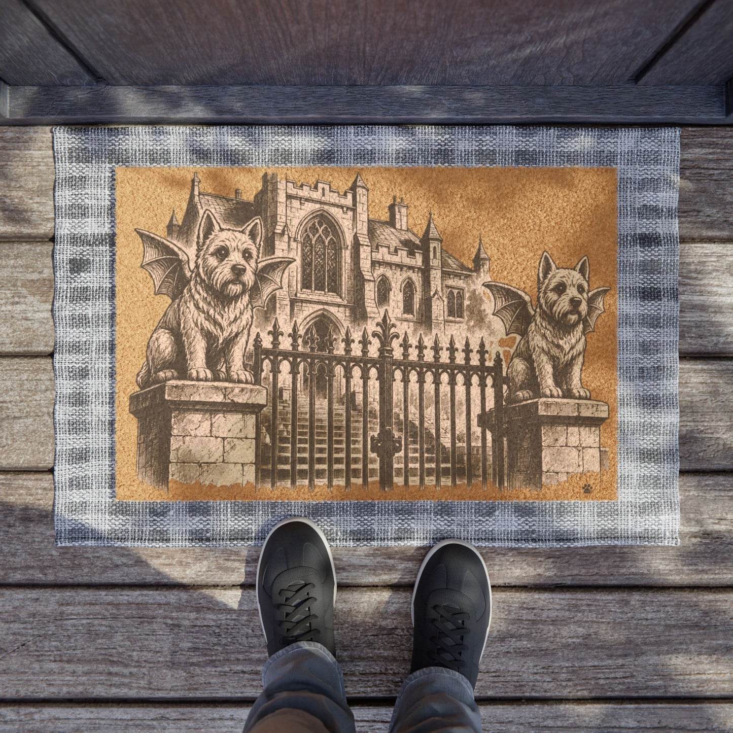 West Highland Terrier Gargoyle Angel Gothic Protector Welcome Mat